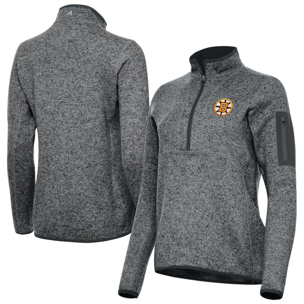 Boston Bruins Antigua Women's Fortune Half-Zip Pullover -  NHL Pullover