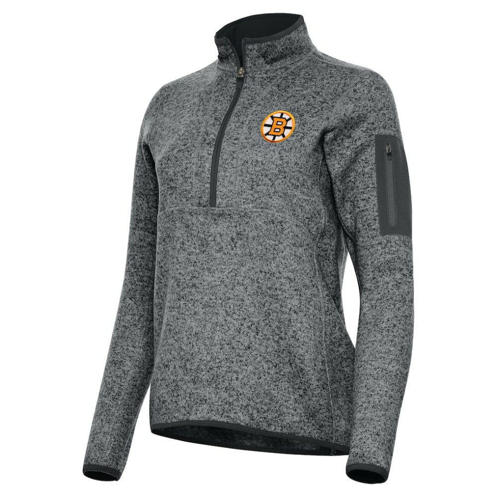 Boston Bruins Antigua Women's Fortune Half-Zip Pullover -  NHL Pullover