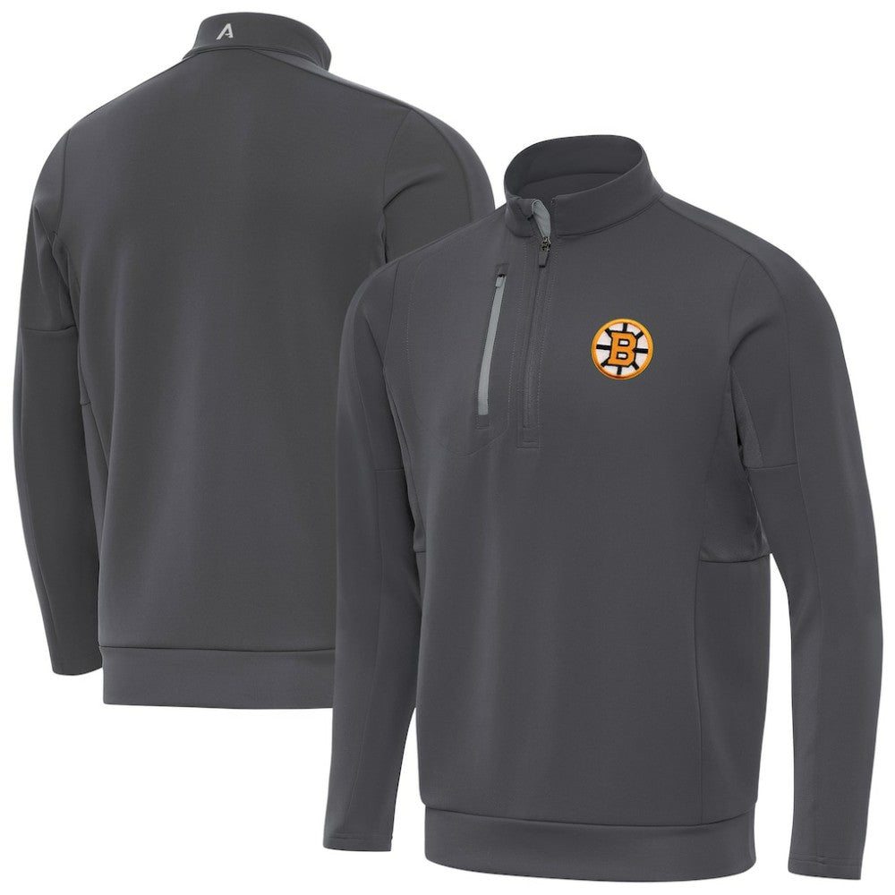 Boston Bruins Antigua Generation Quarter-Zip Pullover Top -  NHL Pullover