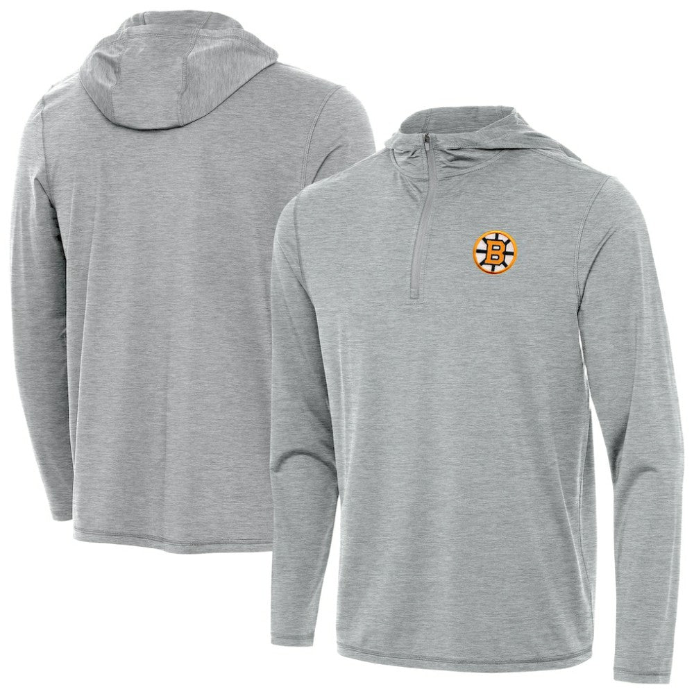 Boston Bruins Antigua Tidy Quarter-Zip Hoodie -  NHL Hoodies