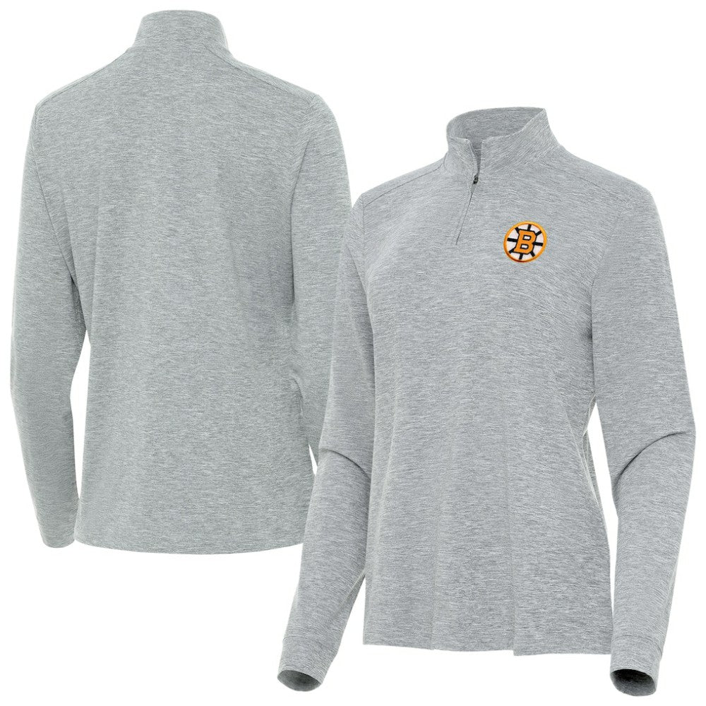 Boston Bruins Antigua Mentor Long Sleeve Quarter-Zip Mock Polo -  NHL