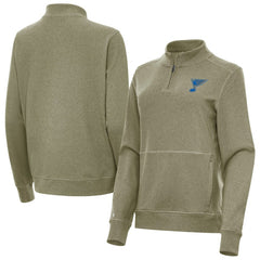 St. Louis Blues Antigua Women's Crush Quarter-Zip Pullover -  NHL Pullover