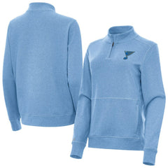 St. Louis Blues Antigua Women's Crush Quarter-Zip Pullover -  NHL Pullover