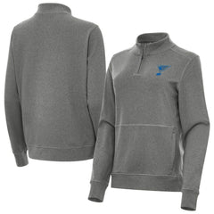 St. Louis Blues Antigua Women's Crush Quarter-Zip Pullover -  NHL Pullover