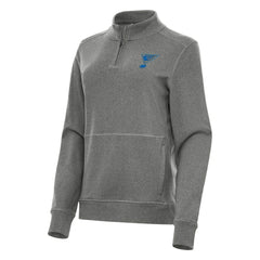 St. Louis Blues Antigua Women's Crush Quarter-Zip Pullover -  NHL Pullover