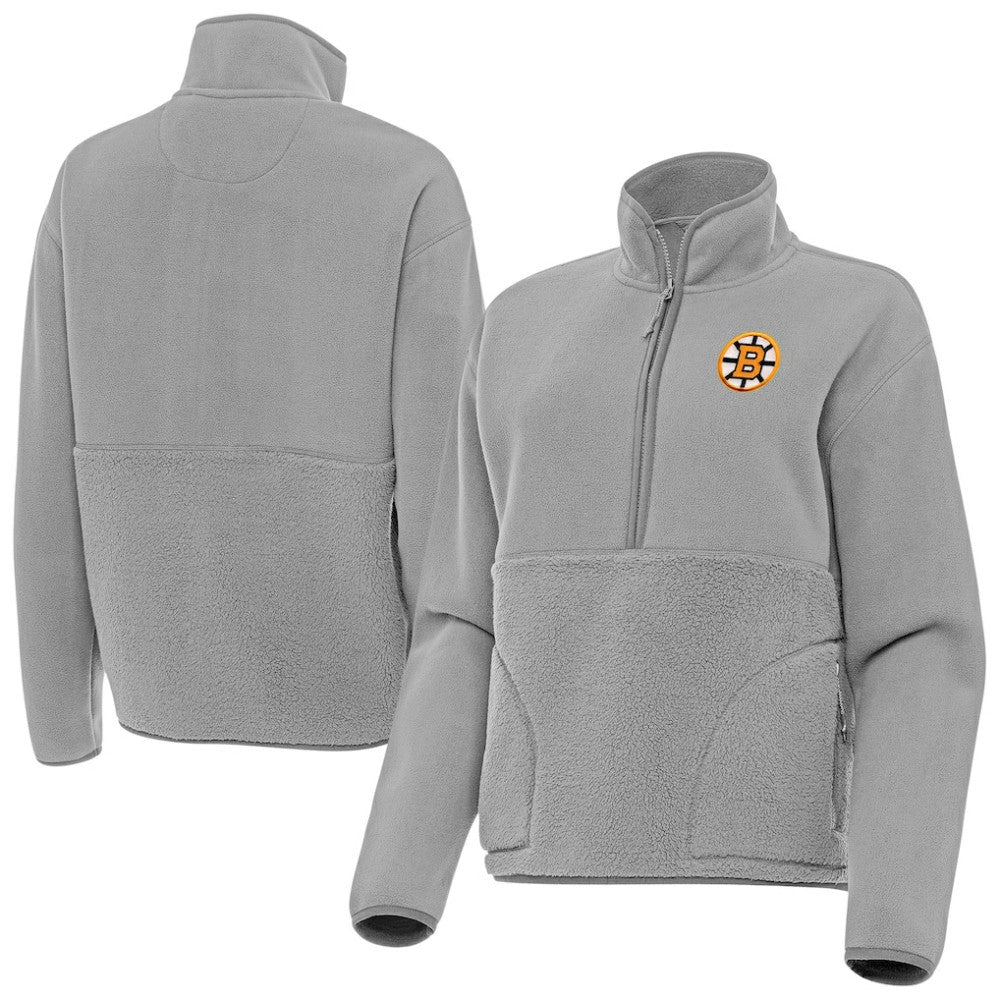 Boston Bruins Antigua Women's Figure Half-Zip Pullover -  NHL Pullover