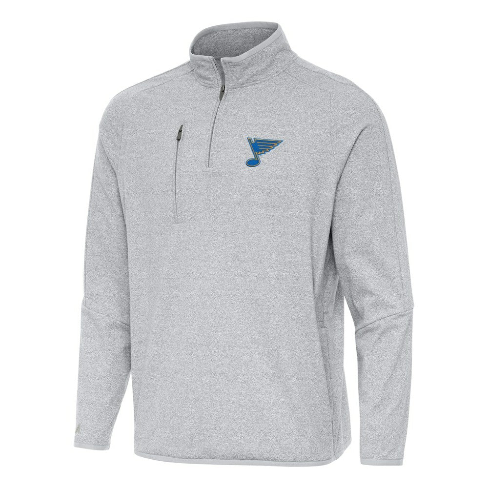 St. Louis Blues Antigua Certain Tri-Blend Quarter-Zip Top -  NHL