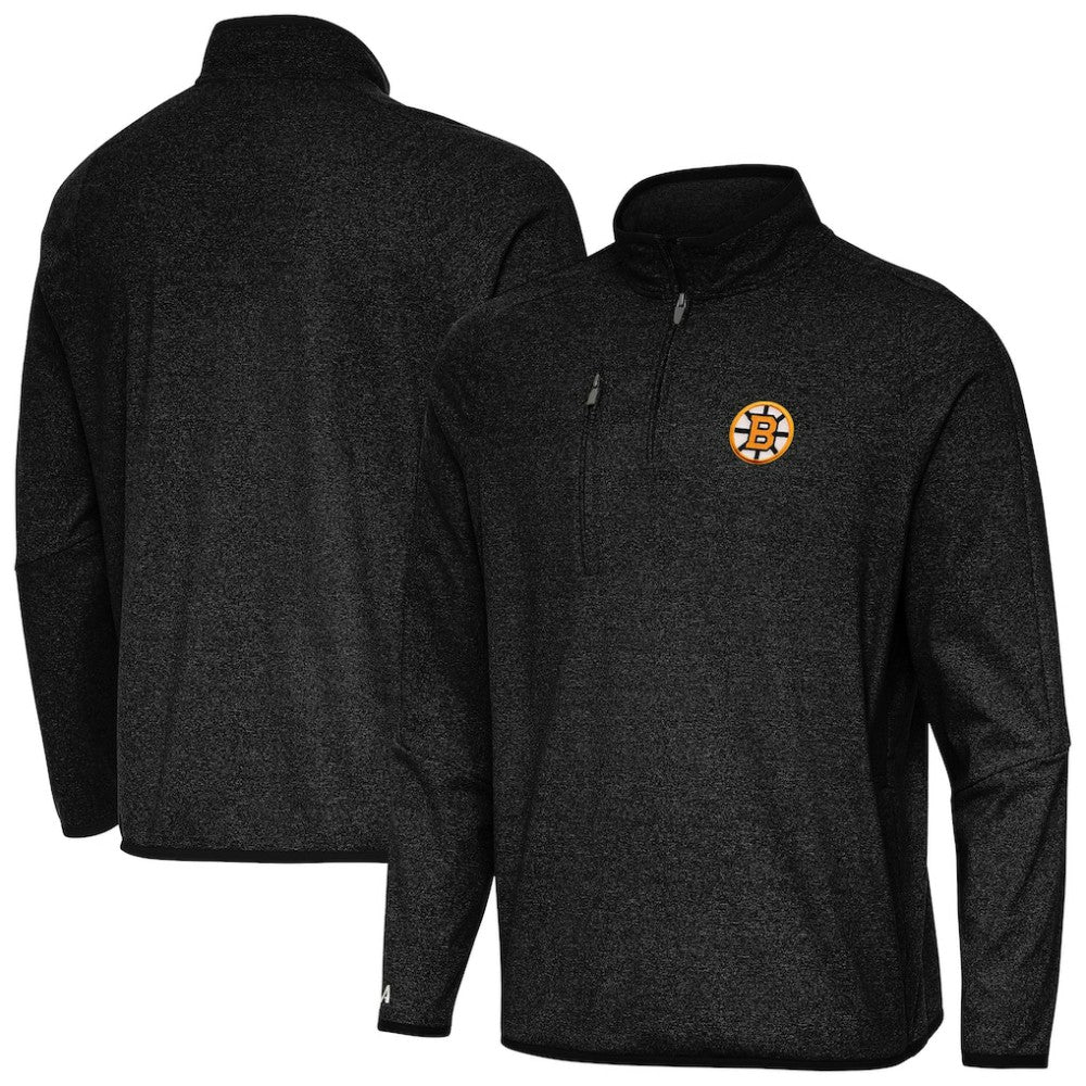 Boston Bruins Antigua Certain Tri-Blend Quarter-Zip Top -  NHL