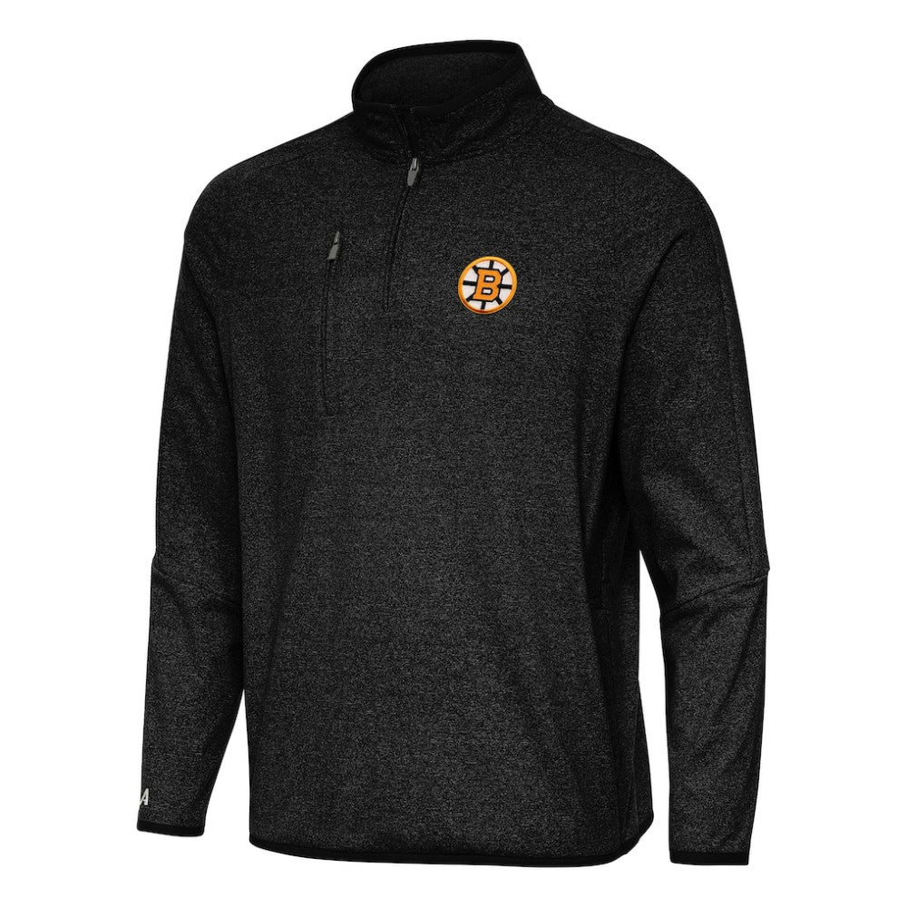 Boston Bruins Antigua Certain Tri-Blend Quarter-Zip Top -  NHL