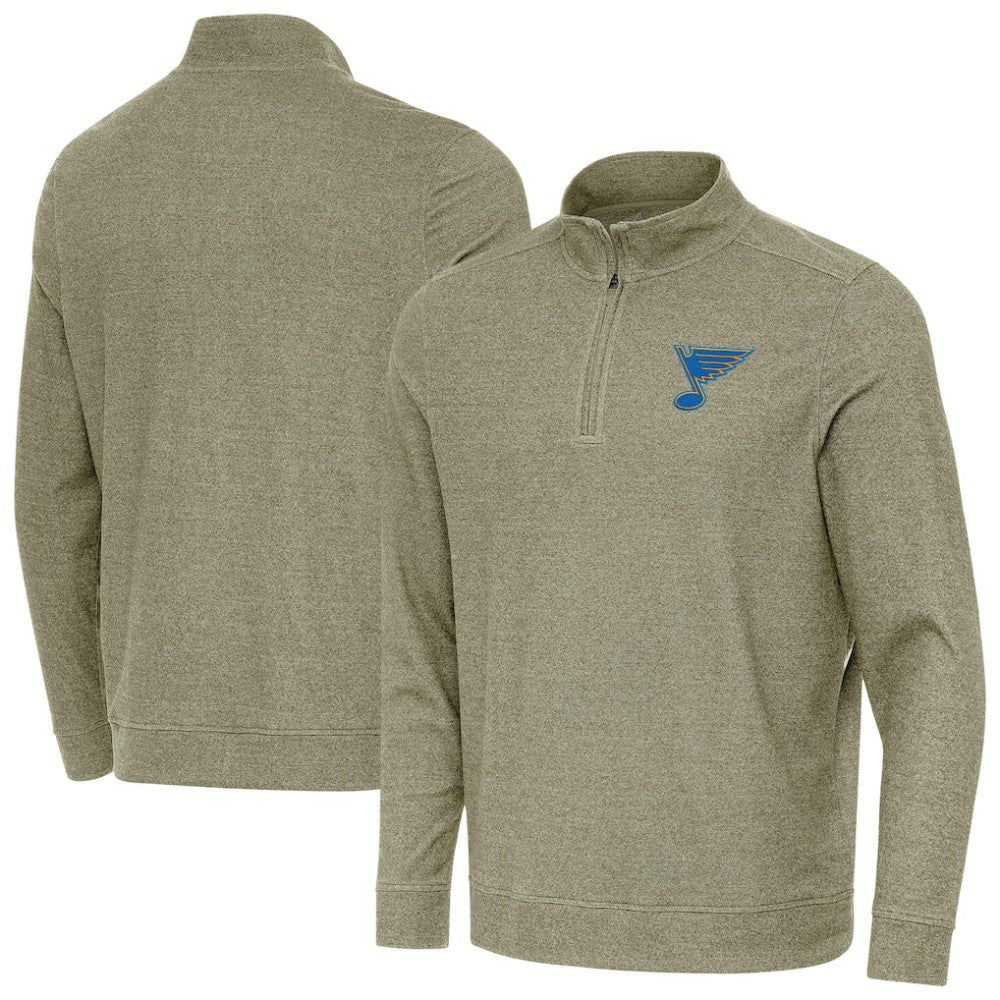 St. Louis Blues Antigua Subtle Quarter-Zip Sweatshirt -  NHL Sweatshirts
