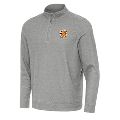 Boston Bruins Antigua Subtle Quarter-Zip Sweatshirt -  NHL Sweatshirts