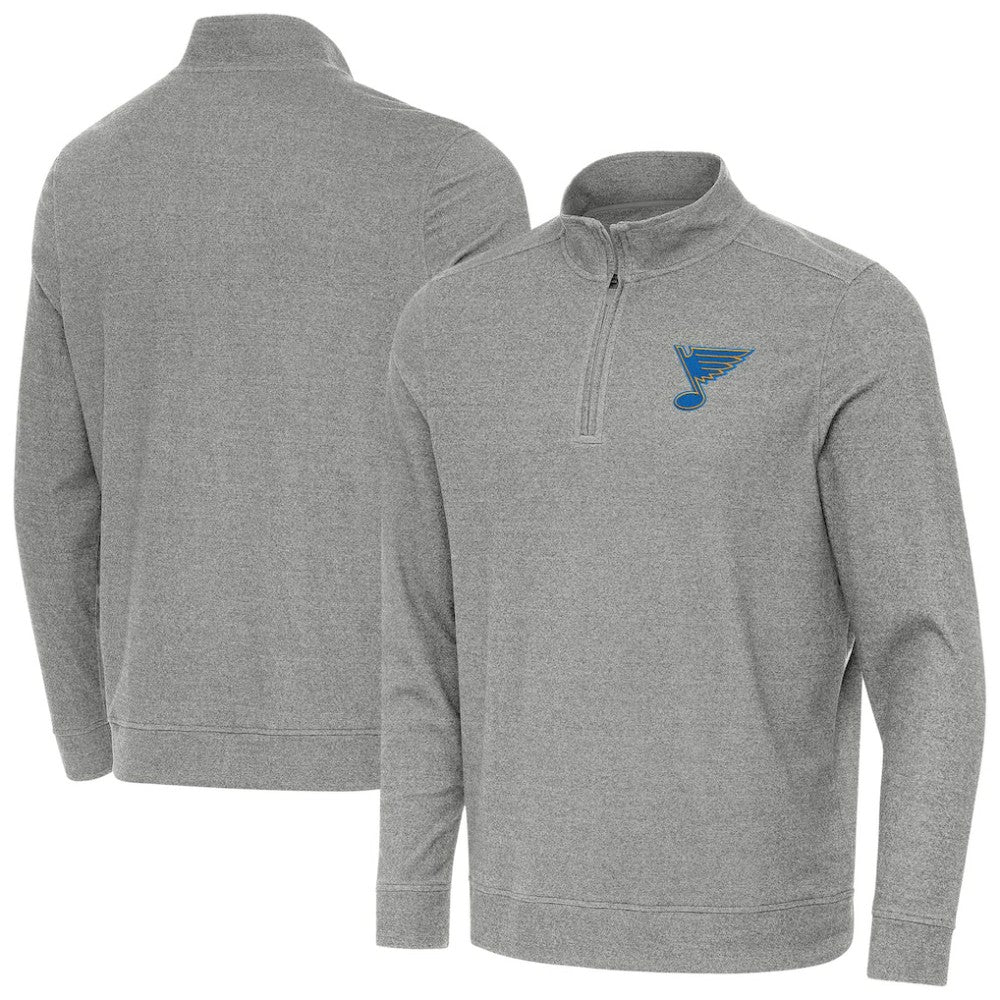 St. Louis Blues Antigua Subtle Quarter-Zip Sweatshirt -  NHL Sweatshirts