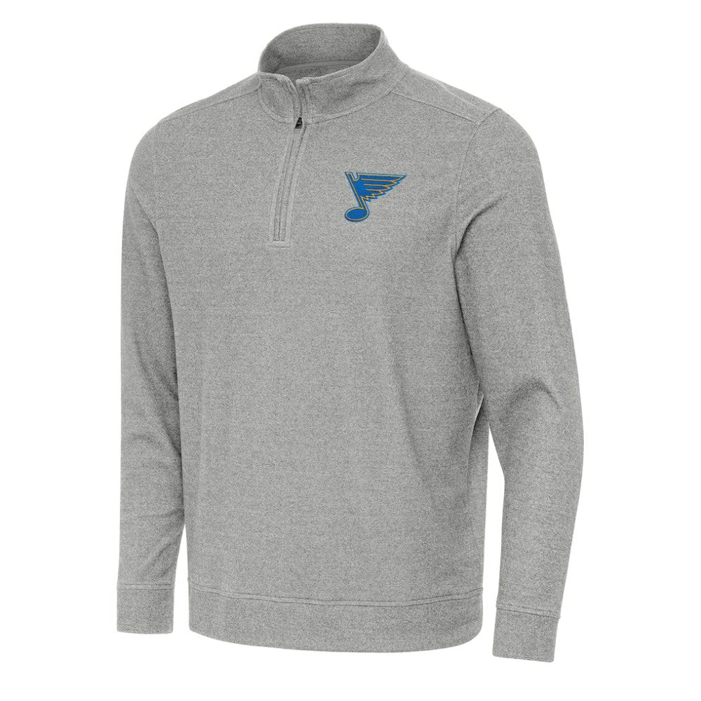 St. Louis Blues Antigua Subtle Quarter-Zip Sweatshirt -  NHL Sweatshirts
