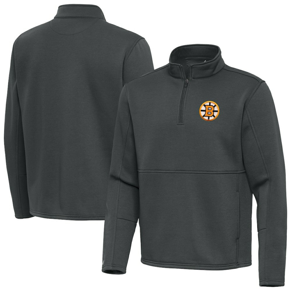 Boston Bruins Antigua Twist Quarter-Zip Pullover Jacket -  NHL Pullover