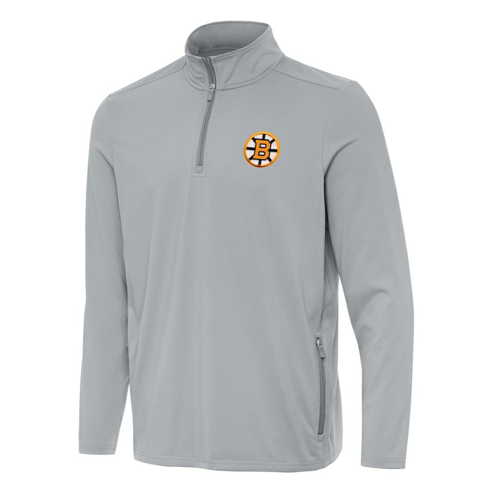 Boston Bruins Antigua Perilous Quarter-Zip Sweatshirt -  NHL Sweatshirts