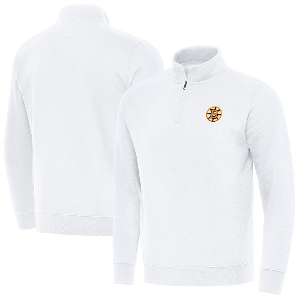 Boston Bruins Antigua Victory Quarter-Zip Pullover Top -  NHL Pullover