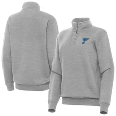 St. Louis Blues Antigua Women's Victory Quarter-Zip Pullover Top -  NHL Pullover