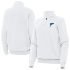 St. Louis Blues Antigua Women's Victory Quarter-Zip Pullover Top -  NHL Pullover