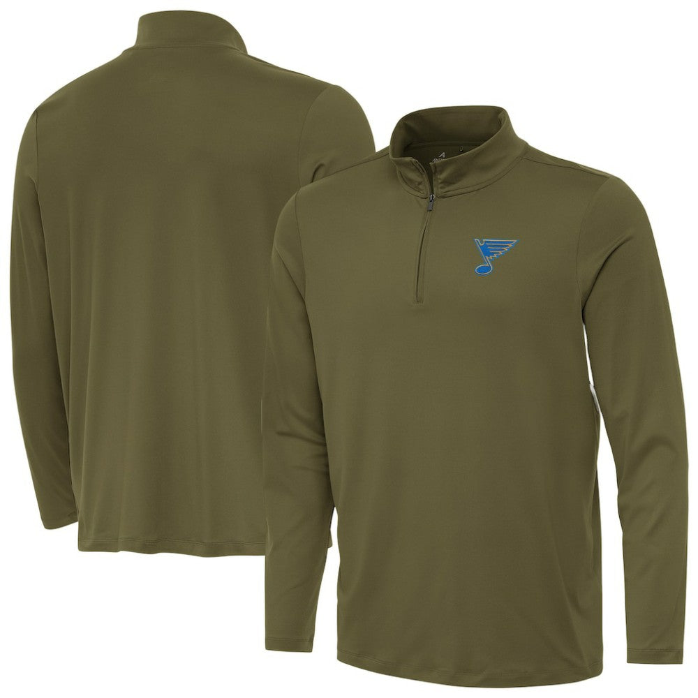 St. Louis Blues Antigua Reprocess Quarter-Zip Pullover -  NHL Pullover