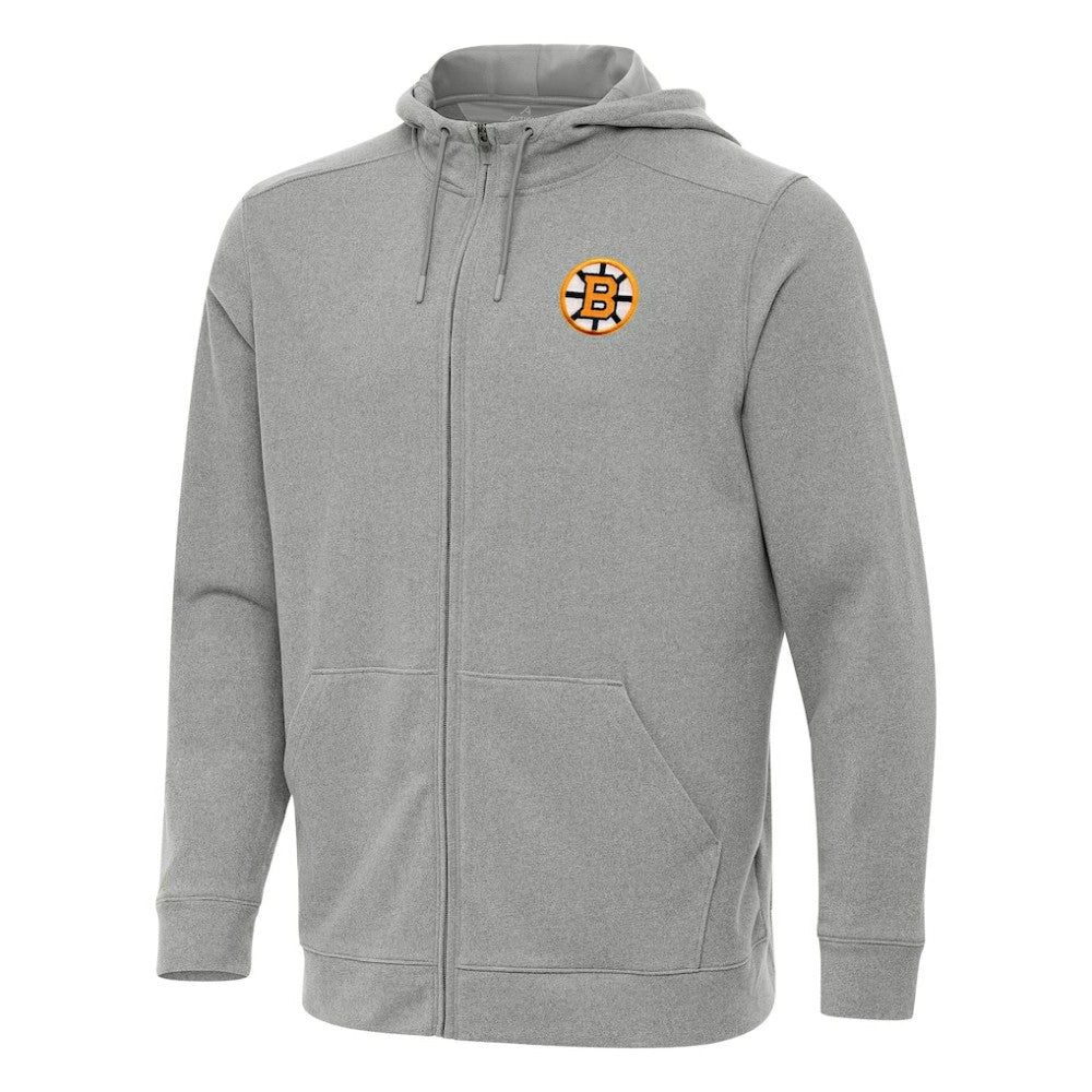 Boston Bruins Antigua Effortless Full-Zip Hoodie -  NHL Hoodies