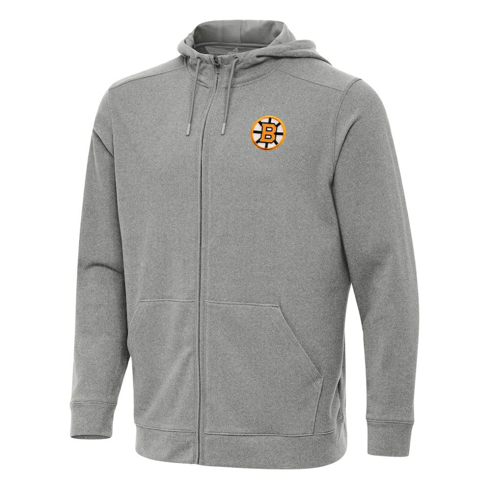 Boston Bruins Antigua Effortless Full-Zip Hoodie -  NHL Hoodies