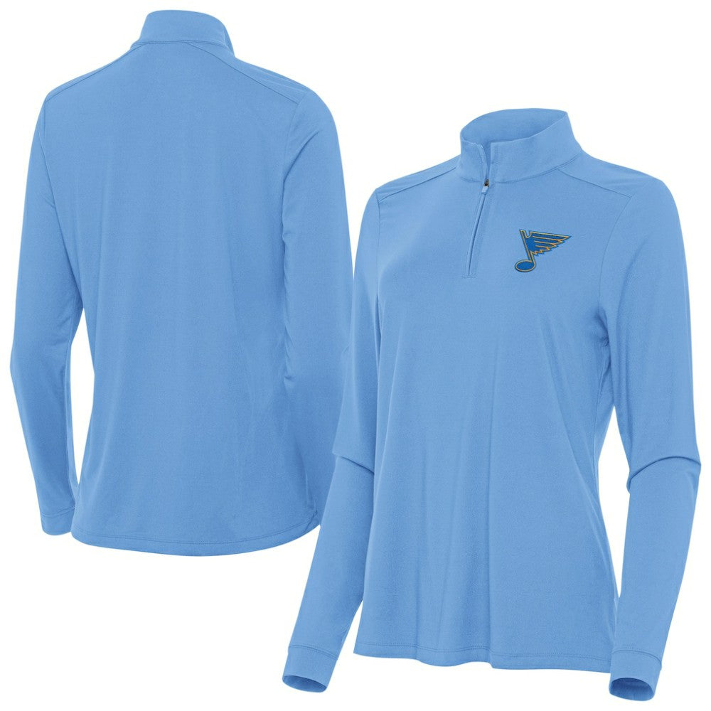 St. Louis Blues Antigua Women's Intent Quarter-Zip Pullover -  NHL Pullover