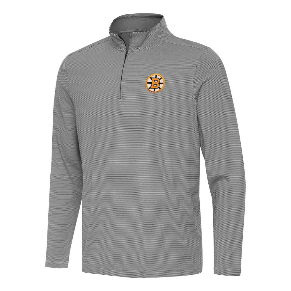 Boston Bruins Antigua Twine Quarter-Zip Pullover -  NHL Pullover