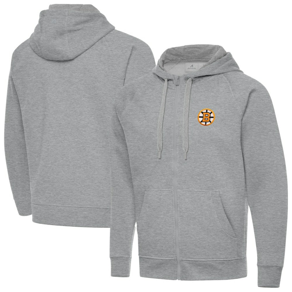 Boston Bruins Antigua Victory Full-Zip Hoodie -  NHL Hoodies