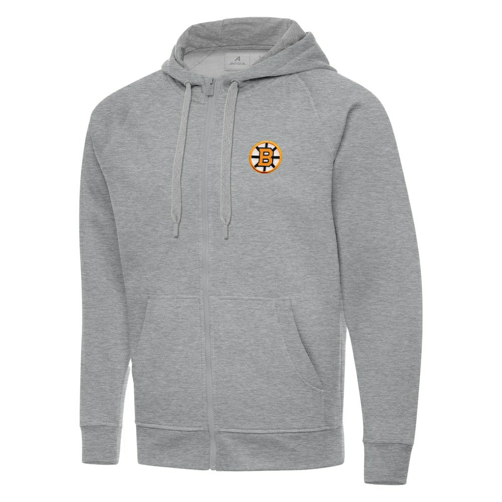 Boston Bruins Antigua Victory Full-Zip Hoodie -  NHL Hoodies