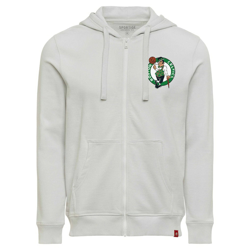 Gray Boston Celtics Sportiqe Buxton Premium Full-Zip Hoodie | NBA
