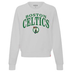 Gray Boston Celtics Sportiqe Women's Genuine Issue Collection Ashlyn Cropped Sweatshirt | NBA