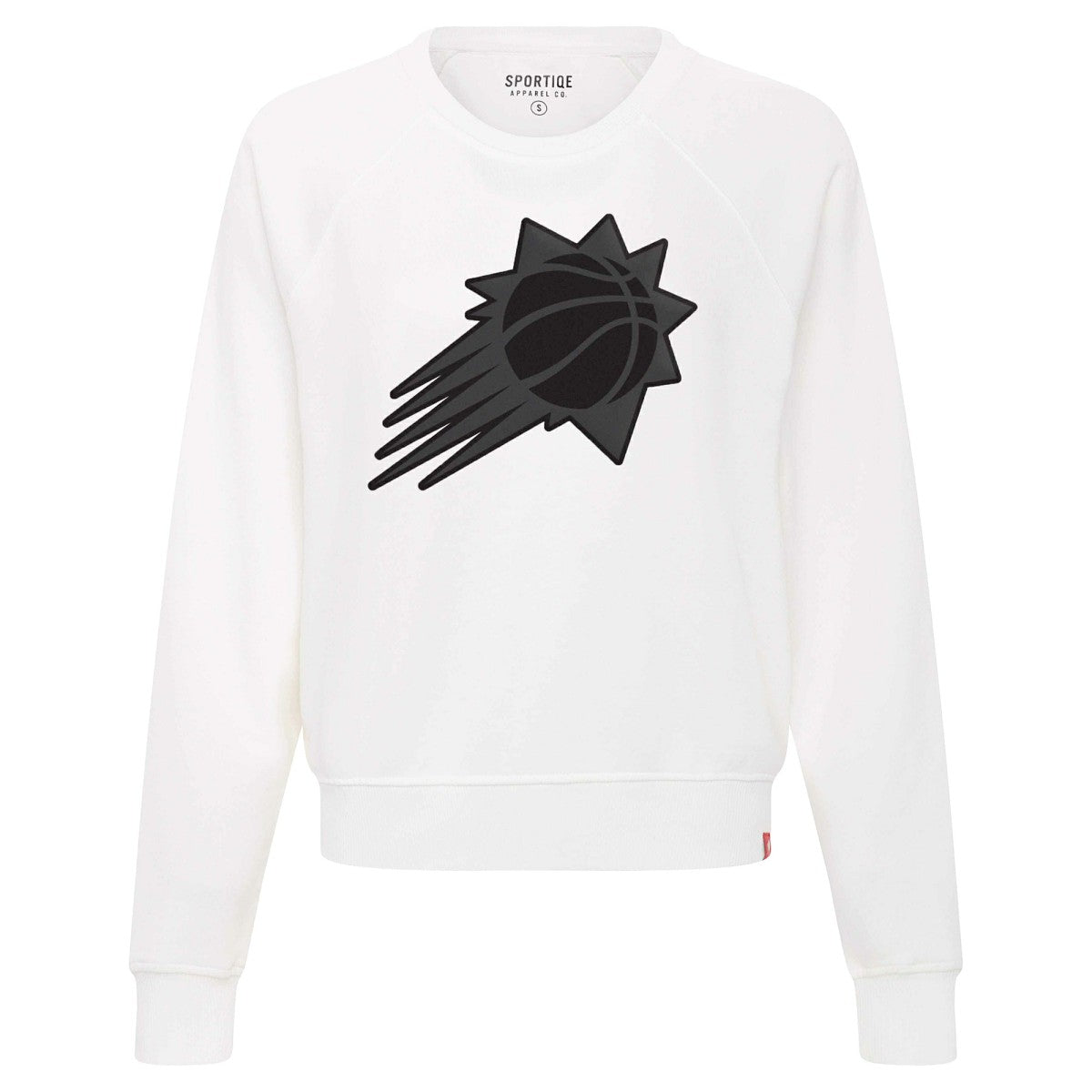 White Phoenix Suns Sportiqe Women's Genuine Issue Collection Ashlyn Raglan Sweatshirt | NBA