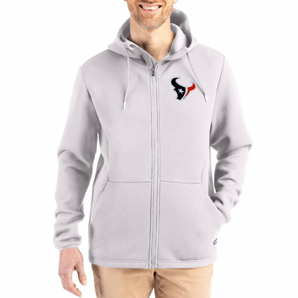 Houston Texans Cutter & Buck Roam Epic Comfort Recycled Full-Zip Hoodie Jacket | NFL Near me