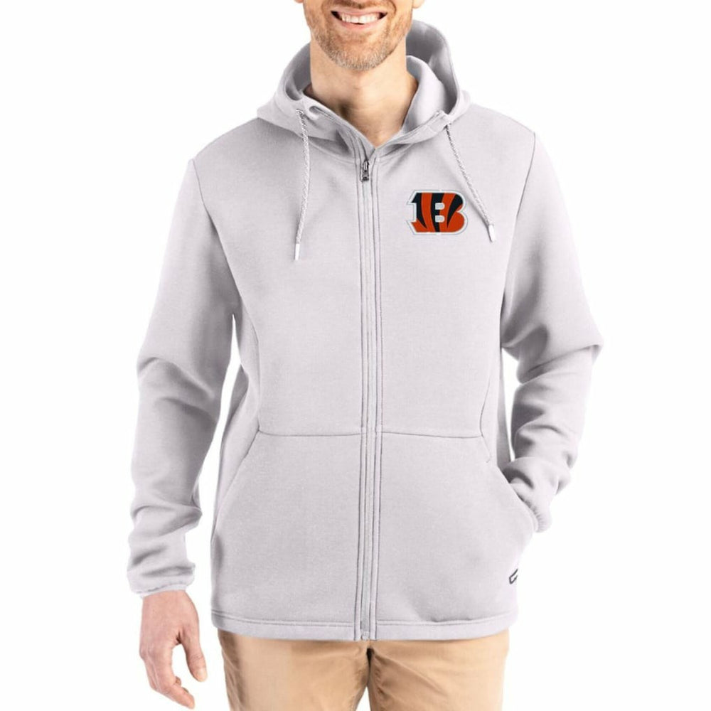 Cincinnati Bengals Cutter & Buck Roam Epic Comfort Recycled Full-Zip Hoodie Jacket | NFL Discount