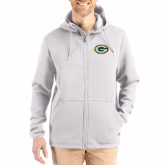 Green Bay Packers Cutter & Buck Roam Epic Comfort Recycled Full-Zip Hoodie Jacket | NFL Online