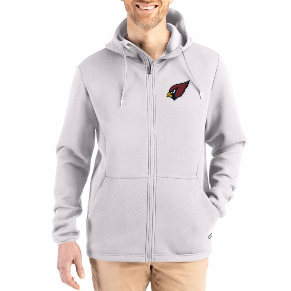 Arizona Cardinals Cutter & Buck Roam Epic Comfort Recycled Full-Zip Hoodie Jacket | NFL Sale