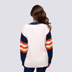 Houston Astros Lusso Women's Shyla Knit V-Neck Full-Zip Sweater - MLB