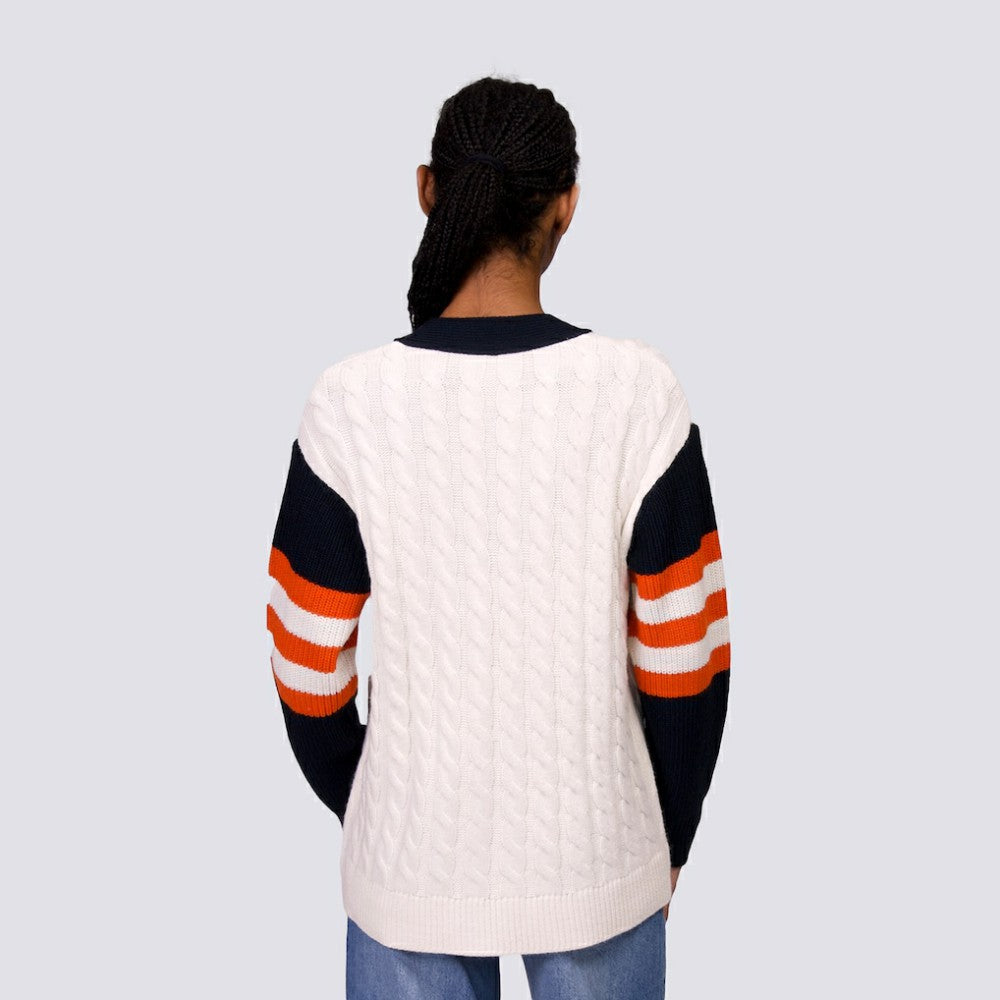 San Francisco Giants Lusso Women's Shyla Knit V-Neck Full-Zip Sweater - MLB
