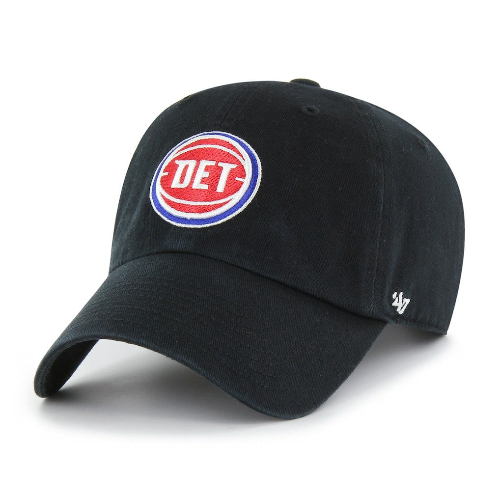 Black Detroit Pistons '47 Core Logo Clean Up Adjustable Hat sale | NBA