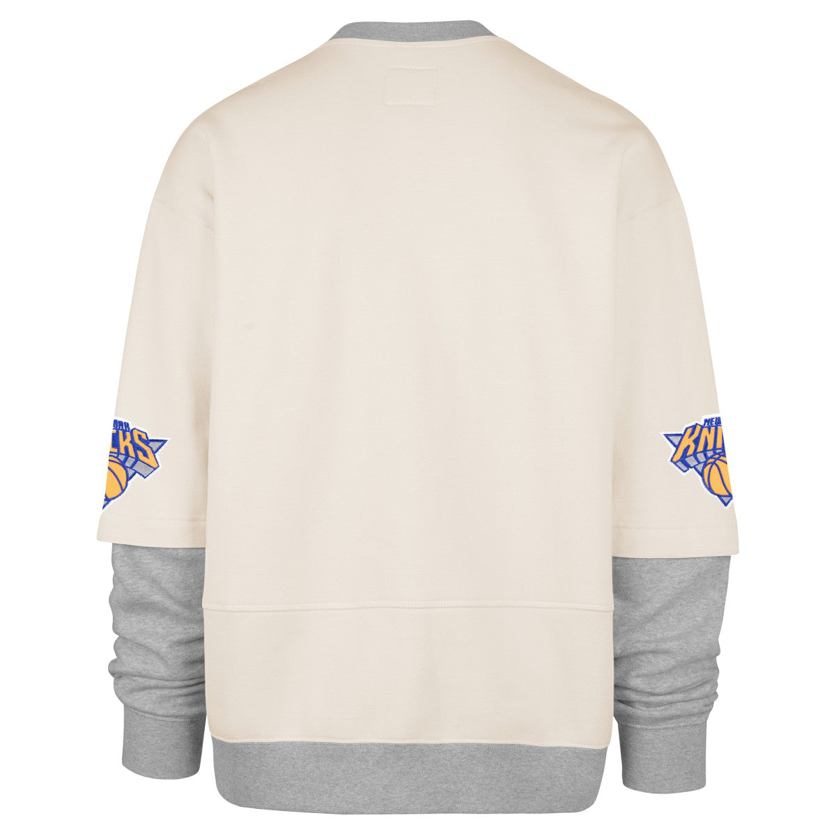 Cream New York Knicks '47 Crossover Collection Trifecta Double Layered Fleece Sweatshirt | NBA