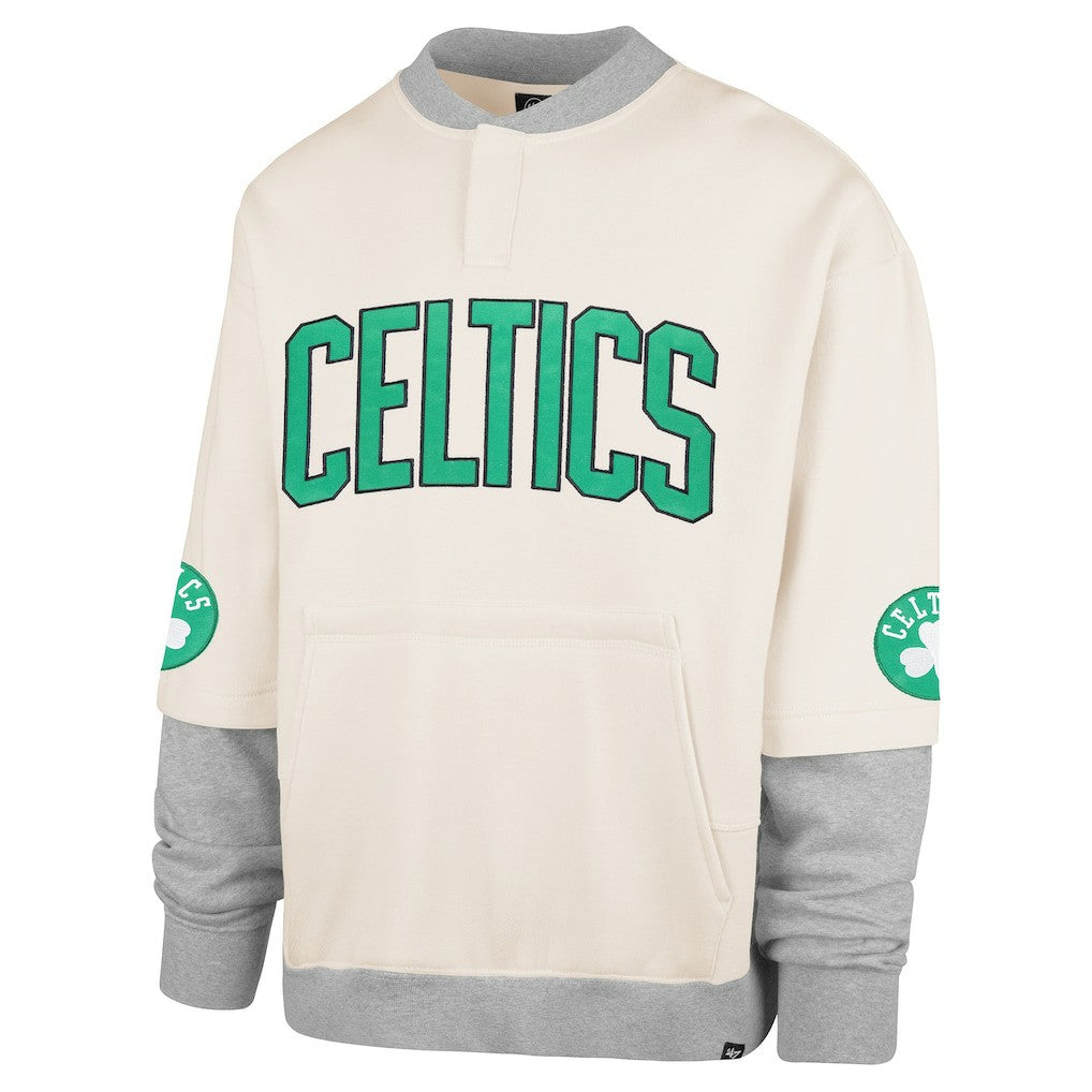 Cream Boston Celtics '47 Crossover Collection Trifecta Double Layered Fleece Sweatshirt | NBA