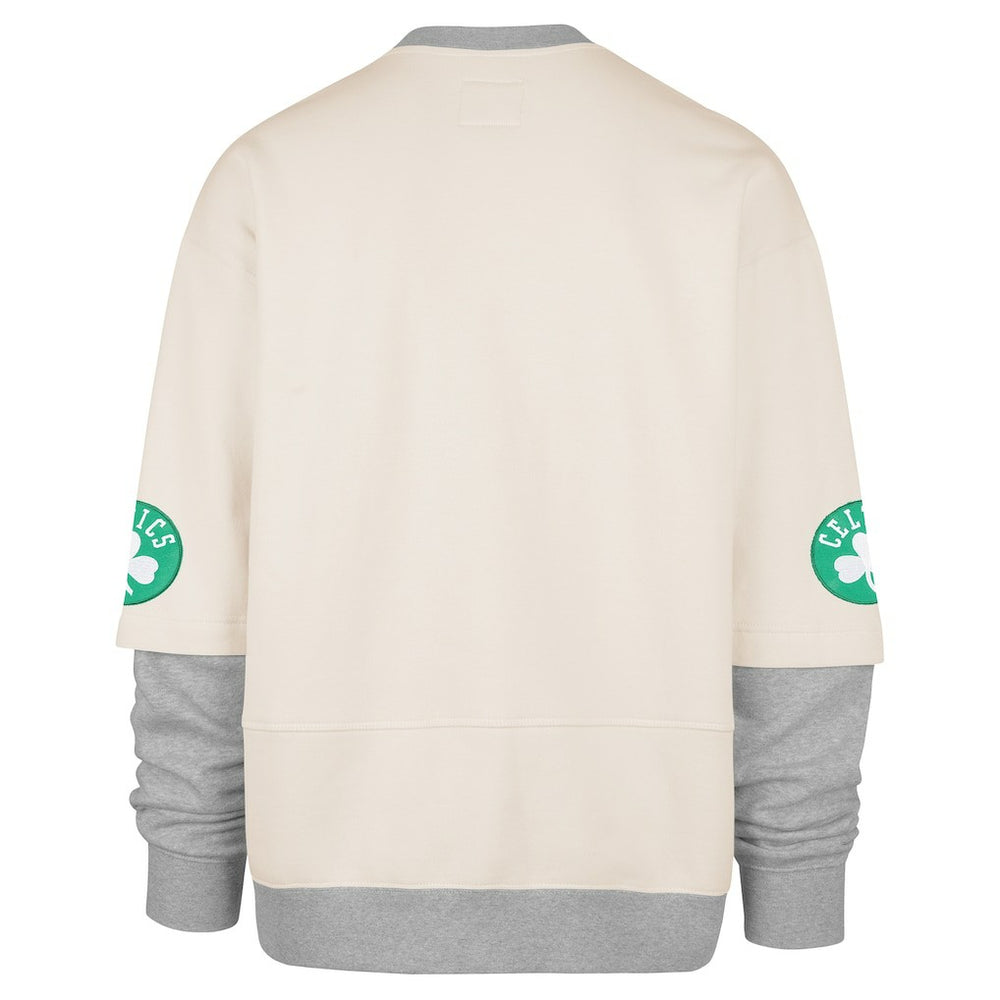 Cream Boston Celtics '47 Crossover Collection Trifecta Double Layered Fleece Sweatshirt | NBA