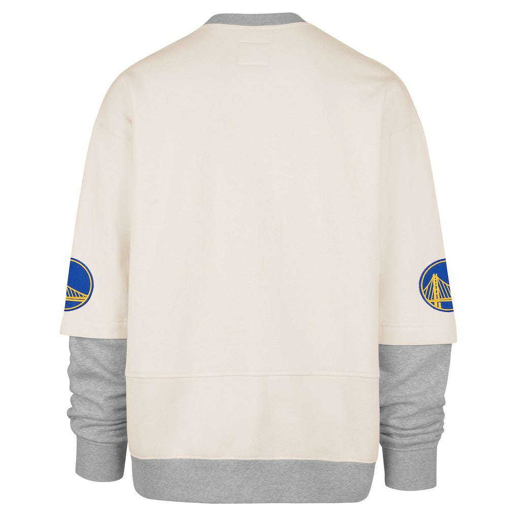 Cream Golden State Warriors '47 Crossover Collection Trifecta Double Layered Fleece Sweatshirt sale | NBA