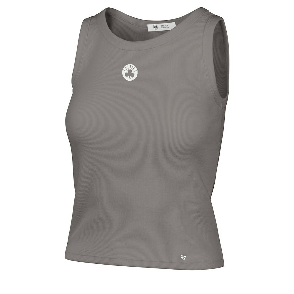 Gray Boston Celtics '47 Women's Cropped Skyhook Baby Rib Tank | NBA
