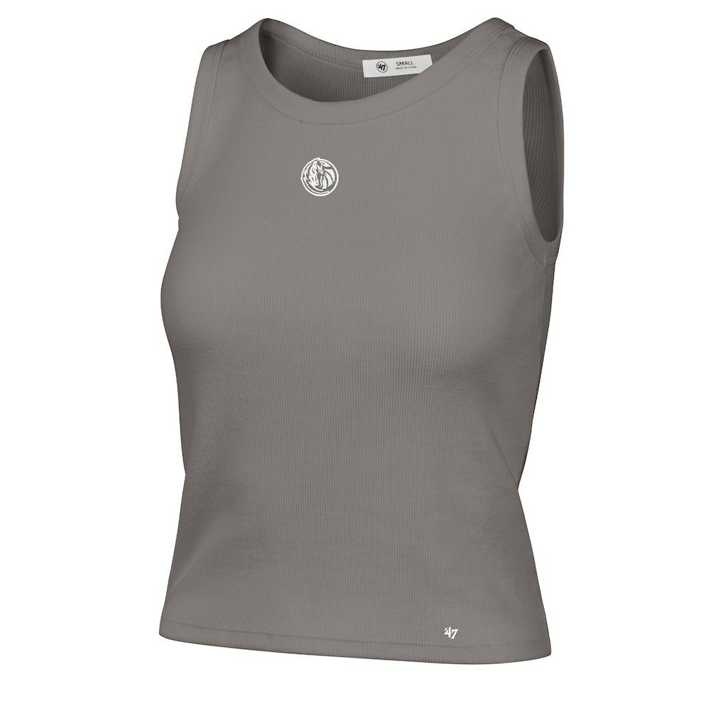 Gray Dallas Mavericks '47 Women's Cropped Skyhook Baby Rib Tank sale | NBA