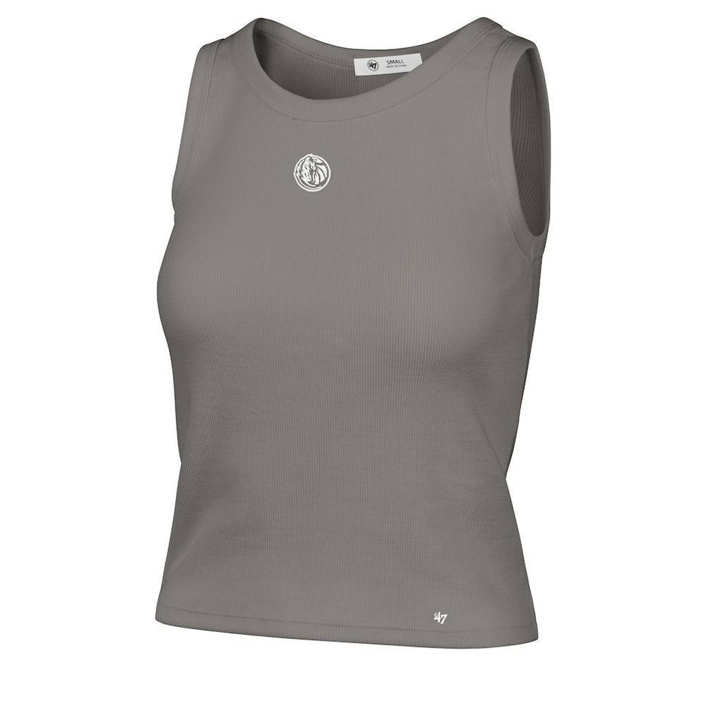 Gray Dallas Mavericks '47 Women's Cropped Skyhook Baby Rib Tank sale | NBA