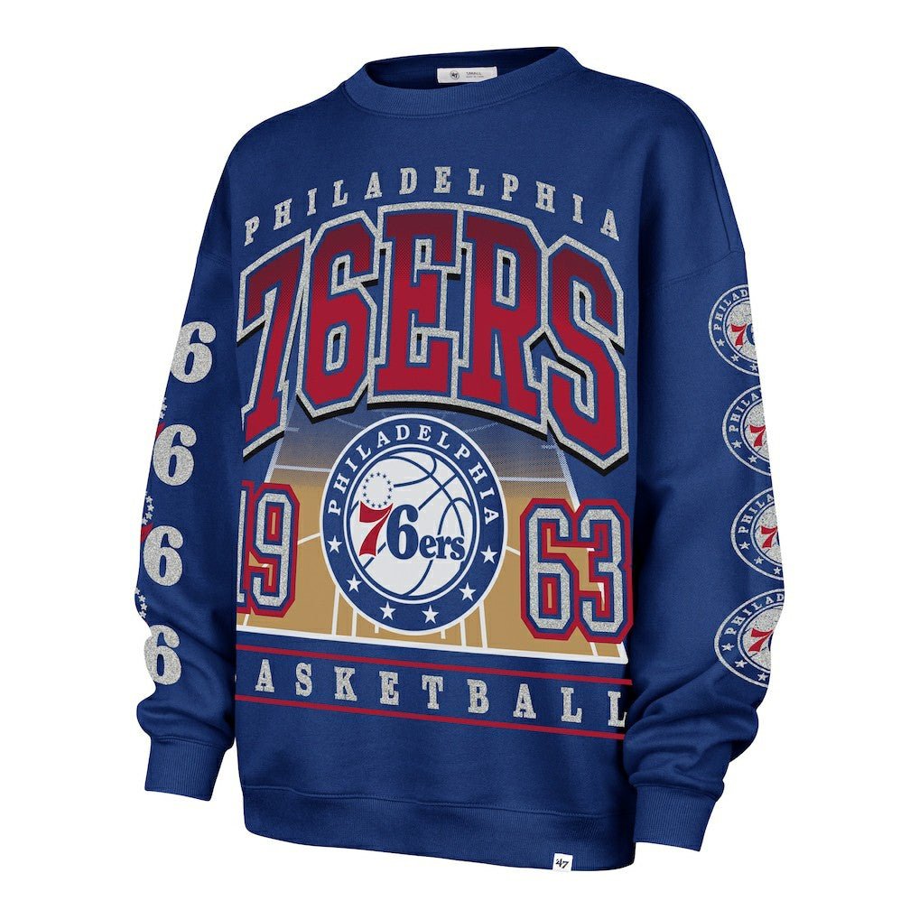 Royal Philadelphia 76ers '47 Women's Go Big Oversized Sweatshirt | NBA