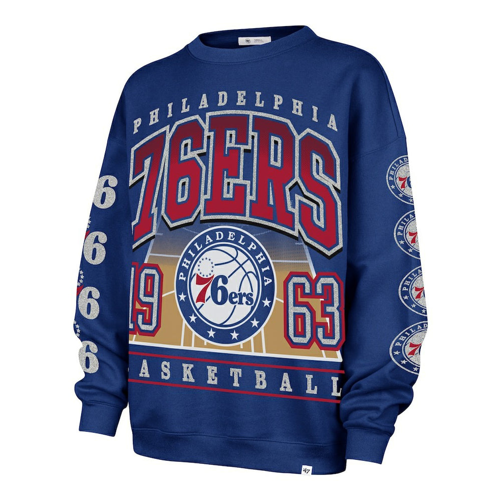 Royal Philadelphia 76ers '47 Women's Go Big Oversized Sweatshirt | NBA