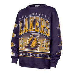 Purple Los Angeles Lakers '47 Women's Go Big Oversized Sweatshirt | NBA