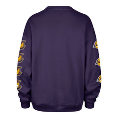 Purple Los Angeles Lakers '47 Women's Go Big Oversized Sweatshirt | NBA